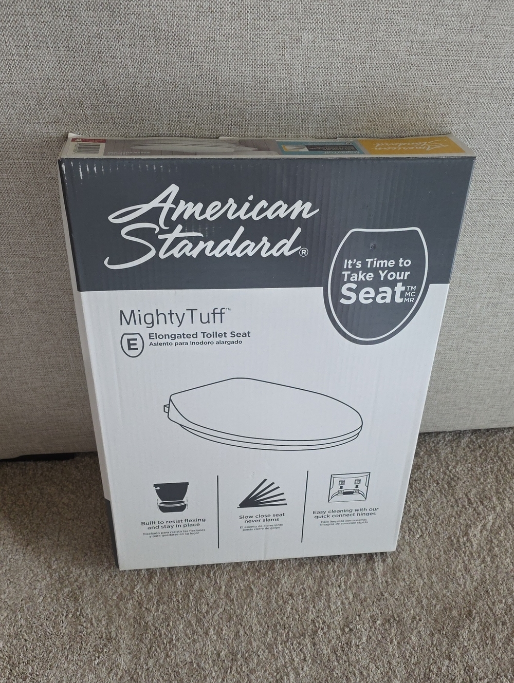 American Standard MightyTuff Elongated Toilet Seat - White